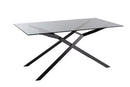 Tavolo 160x90x75 cm in Metallo TFT Glasgow Nero Opaco