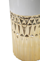 Lampada da Tavolo Glam Elegant 30x48,5x30 cm in Ceramica Bianco/Oro