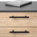 Maniglie per Mobile Interasse 256 mm Acciaio Inossidabile Cavo Verniciato Nero 20 Pezzi Emuca