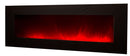 Camino Elettrico da Parete Effetto Fiamma 2000W CheminArte Volcano 5XL Nero