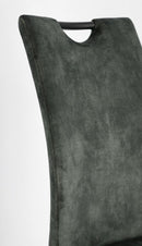 Set 4 Sedie 42x56x102h cm Kenneth Velluto Verde Scuro 
