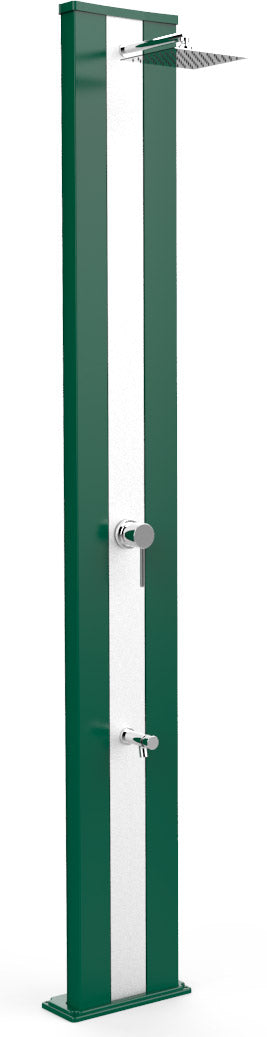 Doccia Solare da Giardino 40L Miscelatore e Lavapiedi Arkema Dada S Fascia Inox Verde Scuro prezzo