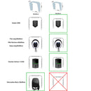 Copertura per Stazioni di Carica Auto Elettriche 50x50x25 cm in Alluminio Wallbox Cover L Bianco