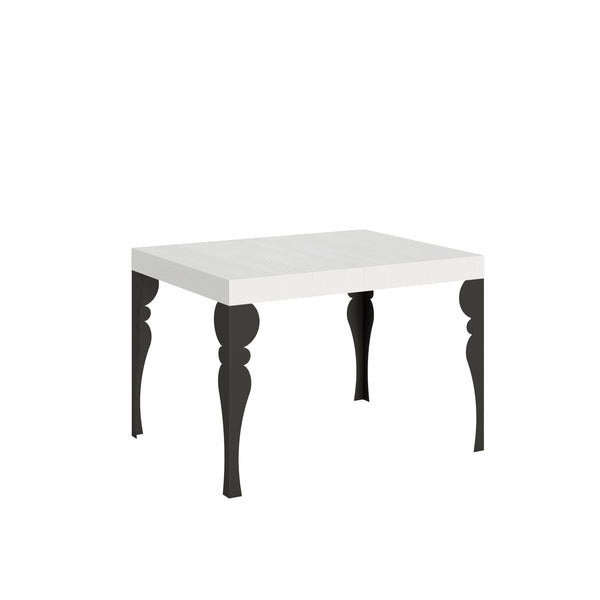 Table Extensible 110-194x70x77 cm Paxon Frêne Blanc et Anthracite sconto