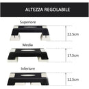 Step Professionale da Aerobica Fitness 76x29x12.5 cm/17.5 cm/22.5 cm 