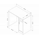 Scrivania 90x50x77 cm Subat bianca
