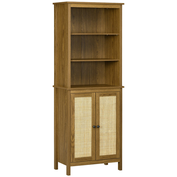 Libreria 3 Ripiani 2 Ante 60x34,5x162 cm in Truciolato Noce prezzo