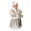 Babbo natale in tessuto signora oro cm xh45