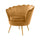 Ventaglio Fauteuil lounge en velours noisette