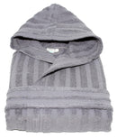 Accappatoio in Spugna 100% Cotone Sally Lines Grigio Scuro Taglia S/M