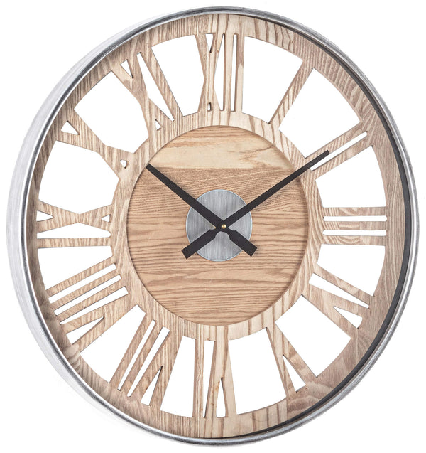 sconto Horloge Murale Ø60x6 cm en Mdf et Acier à Coutil