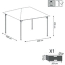 Gazebo Liberty 3x4 m in Acciaio Antracite