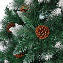 Albero di Natale Innevato King Premium 250 cm 1600 Rami Folto con Pigne in PVC Verde      