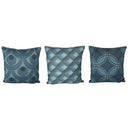 Set 3 Cuscini Decorativi 45x45 cm in Poliestere VdE Tivoli 1996 Vetiver Ottanio