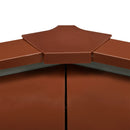Casetta Box da Giardino 278x195x215 cm Porta Utensili in Acciaio Marrone