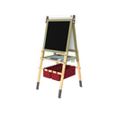 Lavagna con Accessori e Vaschette Portagiochi 57x46x125 cm in Legno       