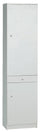 Armoire 2 Portes 1 Tiroir 46x183x34 cm Blanc Lisse