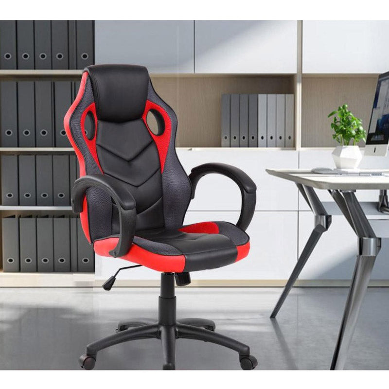 Sedia Gaming 59x120 cm in Similpelle Rosso