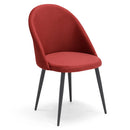 Set 2 sedie Imbottite 51x58x87 cm In Tessuto Tiffany  Lola Rosso