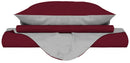 Copripiumino con Sacco e Federe Doubleface Bordeaux\/Grigio Chiaro Varie Misure