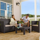 Salotto Completo in Polirattan per Arredo Esterno Casa Giardino Keter Colorado Marrone