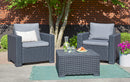 Tavolino da Giardino 68x68x35 cm in Resina Keter California Antracite