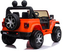 Macchina Elettrica per Bambini 12V Mp4 2 Posti con Licenza Jeep Wrangler Rubicon Arancione