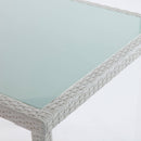 Tavolo da Giardino 80x80xH75 cm in Polirattan Bianco