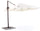 Parasol de Jardin Décentralisé 3x4m en Aluminium et Polyester Senso Ecru