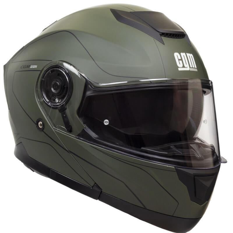 Casco Integrale per Scooter Visiera Lunga CGM Kyoto 506G Verde Opaco XS - (53-54 cm)