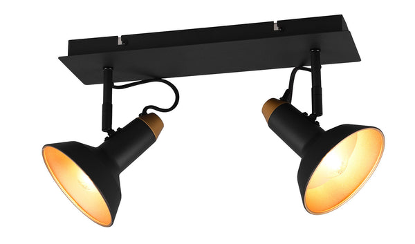 prezzo Plafoniera da Interno Attacco E14 in Metallo Nero Opaco