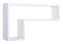 Mensola da Parete a Forma di L 61x37x15,5 cm in Fibra di Legno Lettera Bianco