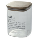 Barattolo Sale 1 Litro in Vetro VdE Tivoli 1996 Inglese Trasparente