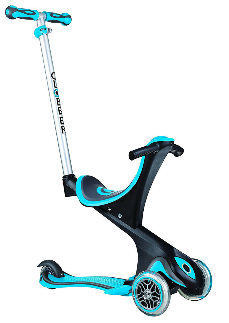 Monopattino Passeggino Triciclo 3 Ruote 5 in 1 Globber Evo Comfort Azzurro