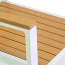 Sedia da Giardino 55X58xh83 cm in Alluminio e Polywood  Bianco