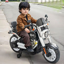 Moto Elettrica per Bambini Cruiser Acceleratore a Manubrio 12V 7Ah Nero         