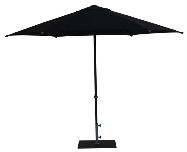 Ombrellone da Giardino Ø3 m Palo Ø38 mm in Alluminio Tessuto Olefin Trend Nero sconto