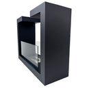 Camino a Bioetanolo da Terra Venus Free Standing Geometrico e Vetri Protettivi Serbatoio 850 ml in Acciaio Verniciato Nero      