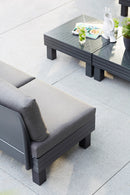 Set da Giardino Divano 2 Poltrone e Tavolino Keter Elements 5 Posti Grafite