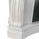 Camino a Bioetanolo da Pavimento 123x39x100 cm Parigi in Legno Bianco 