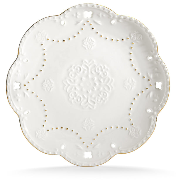 Set de 2 Assiettes Rondes Ø20,5 cm Perforées en Porcelaine Kaleidos Charming Fil d'Or prezzo
