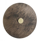 Tavolino con Vetro Dinpal Brass D45 Rotondo in Metallo