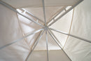 Gazebo da Giardino in Acciaio Telo in Poliestere Bianco Varie Misure