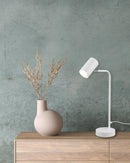 Lampada tavolo da Interno a Led in Metallo Bianco Opaco