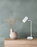 Lampada tavolo da Interno a Led in Metallo Bianco Opaco
