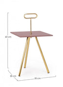 Tavolino Inesh Orchid Quadrato 35x35 in Vetro