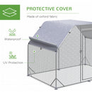 Recinto per Galline 280x190x195 cm con Copertura in Acciaio