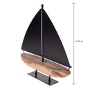 Modellino Barca con Vele in Metallo 45x105 H 48 cm 