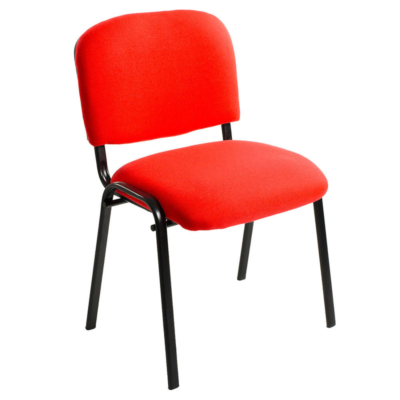 Sedia Poltrona Attesa da Ufficio in Tessuto Bozzini Rosso