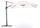 Parasol de Jardin Décentralisé 3x3m en Aluminium et Polyester Senso Ecru